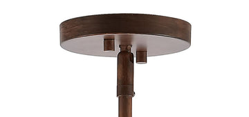 Ogee 16.75" Adjustable Iron Rustic Industrial LED Pendant - JONATHAN Y